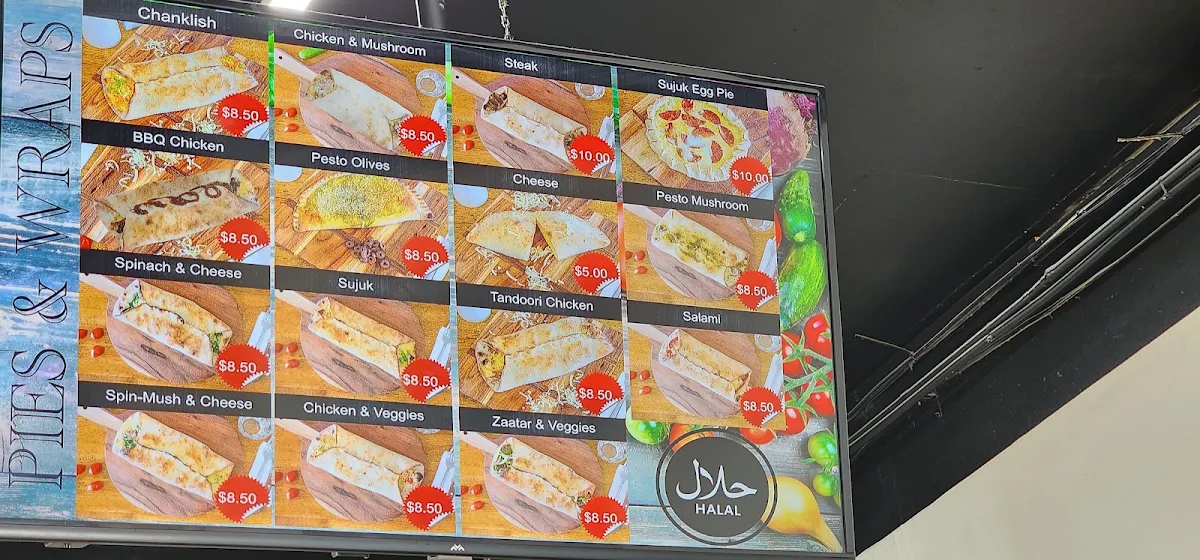 Menu, Al Rawsha Bakery