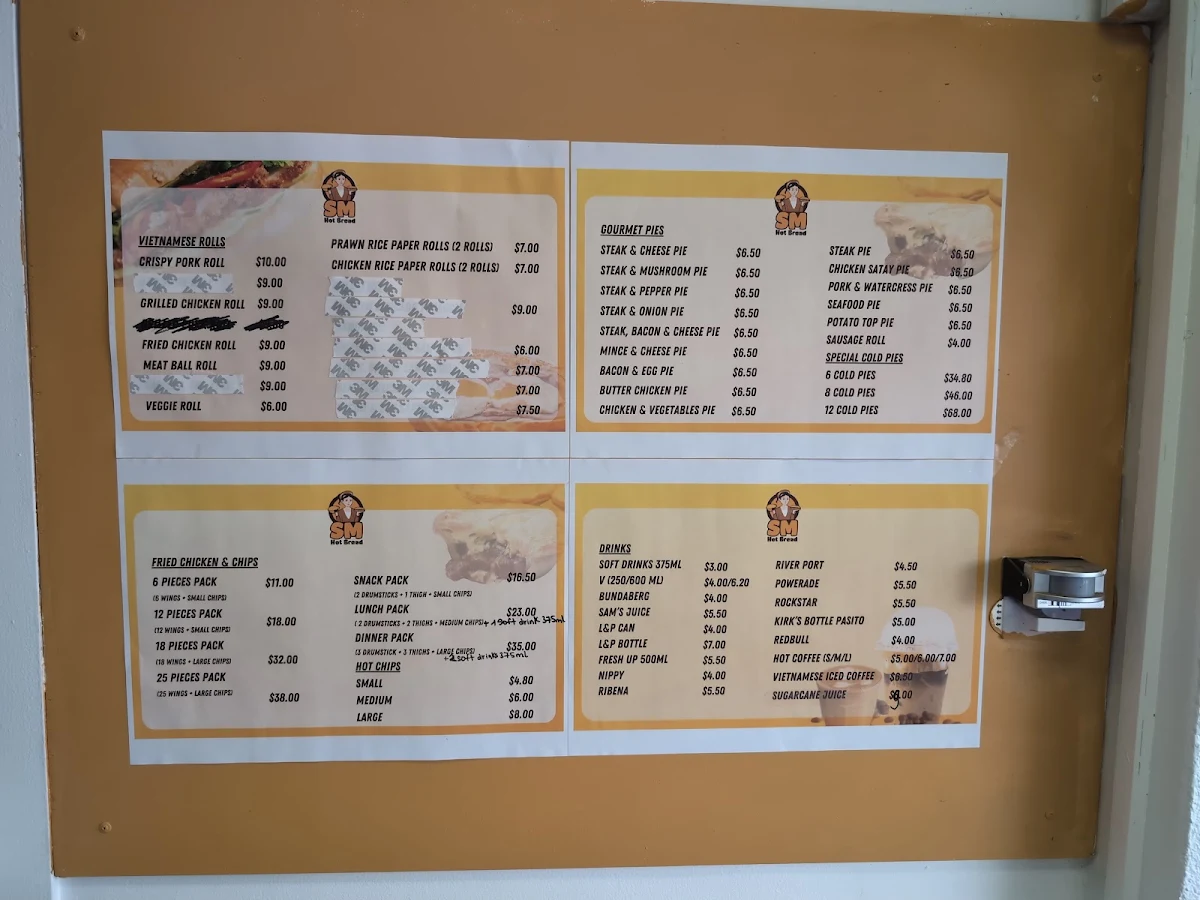 Menu, SM Hot Bread