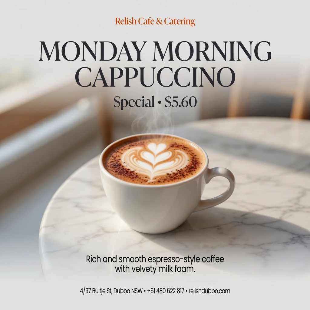 Menu, Relish Cafe & Catering Bar & Grill