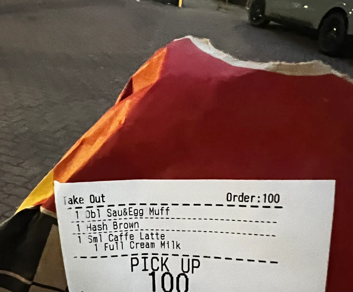 Menu, McDonald's Stanmore