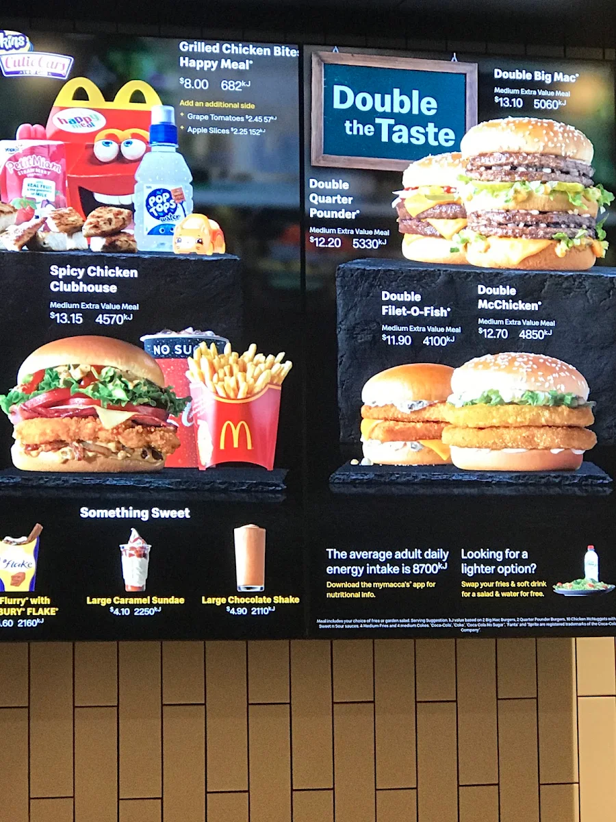 Menu, McDonald's Stanmore