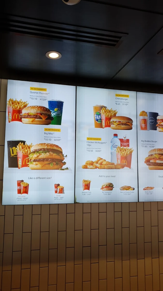 Menu, McDonald's Stanmore