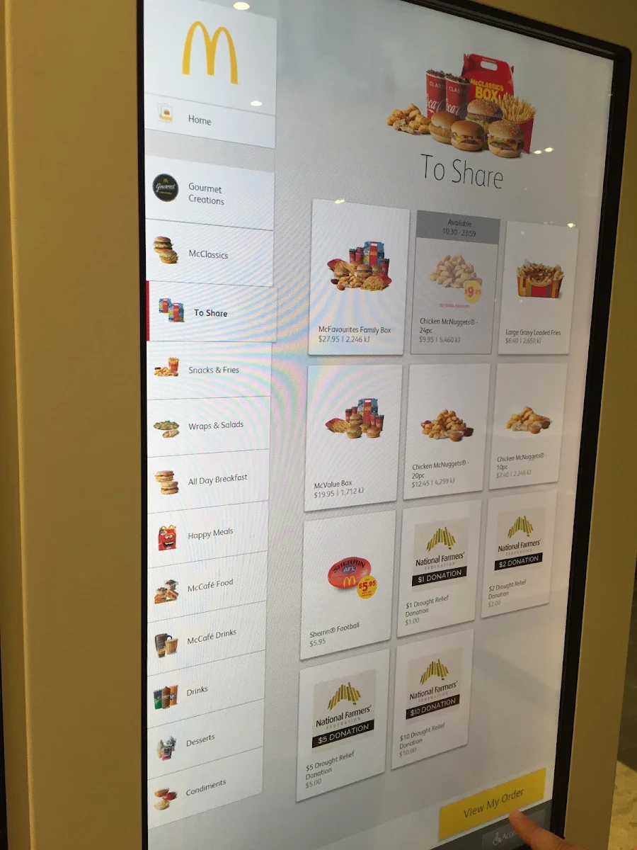 Menu, McDonald's Stanmore