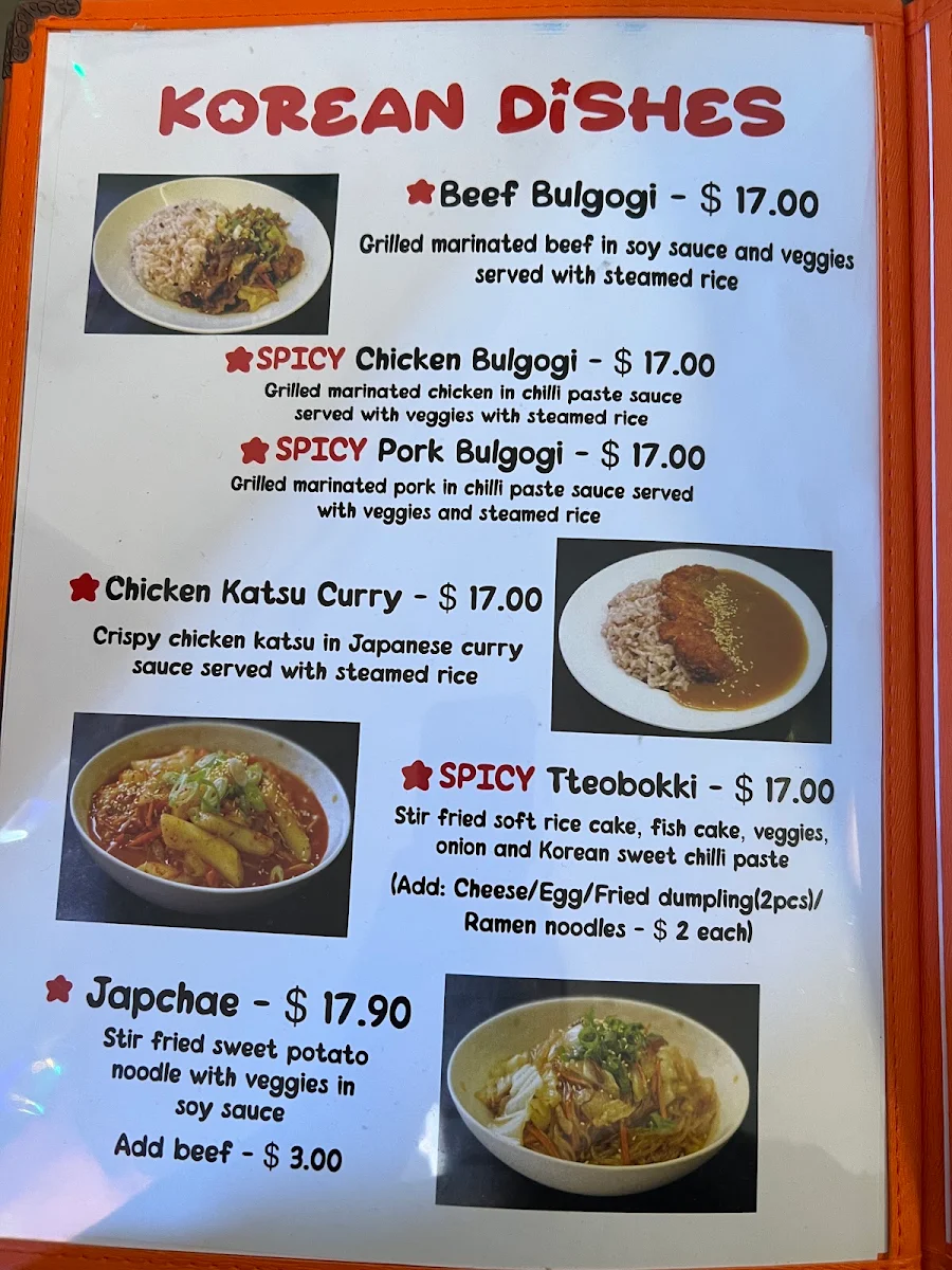 Menu, Chickilia