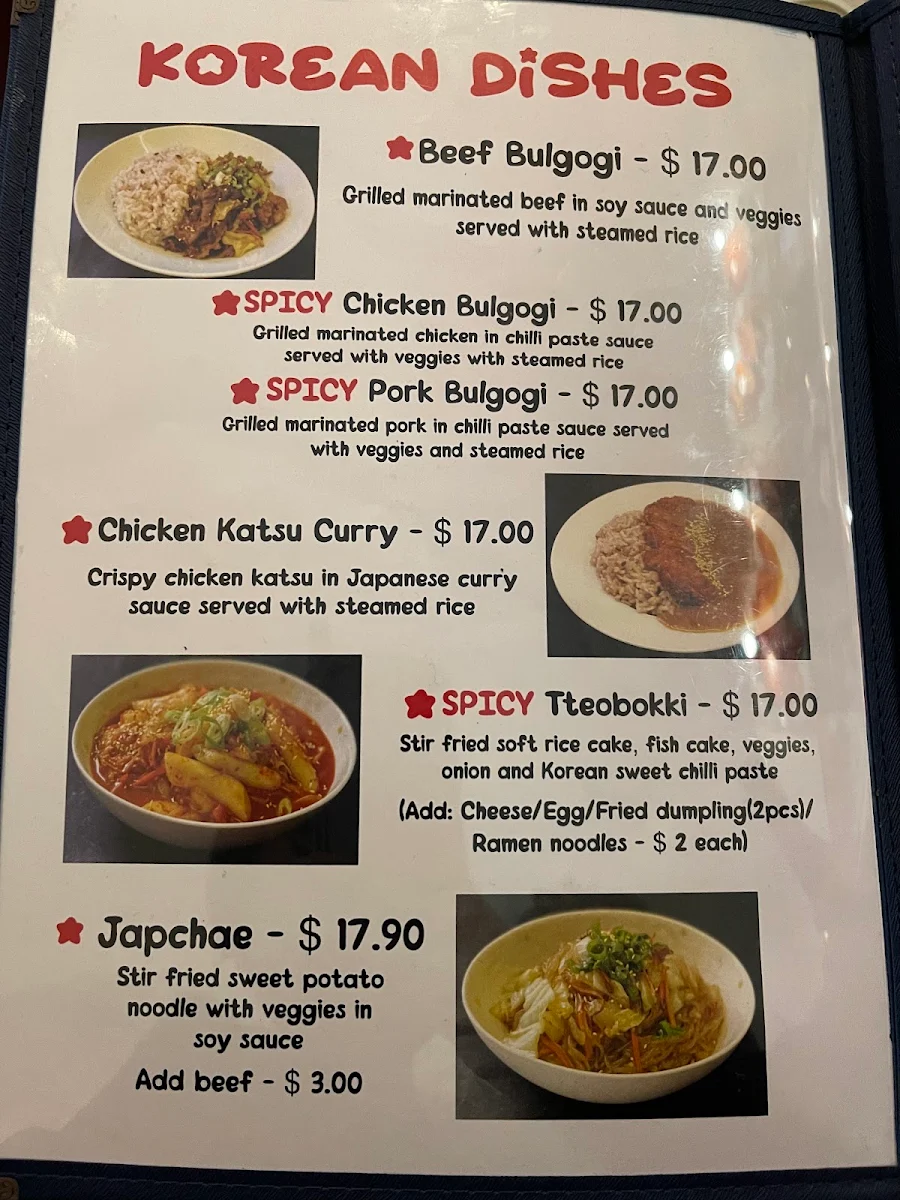Menu, Chickilia