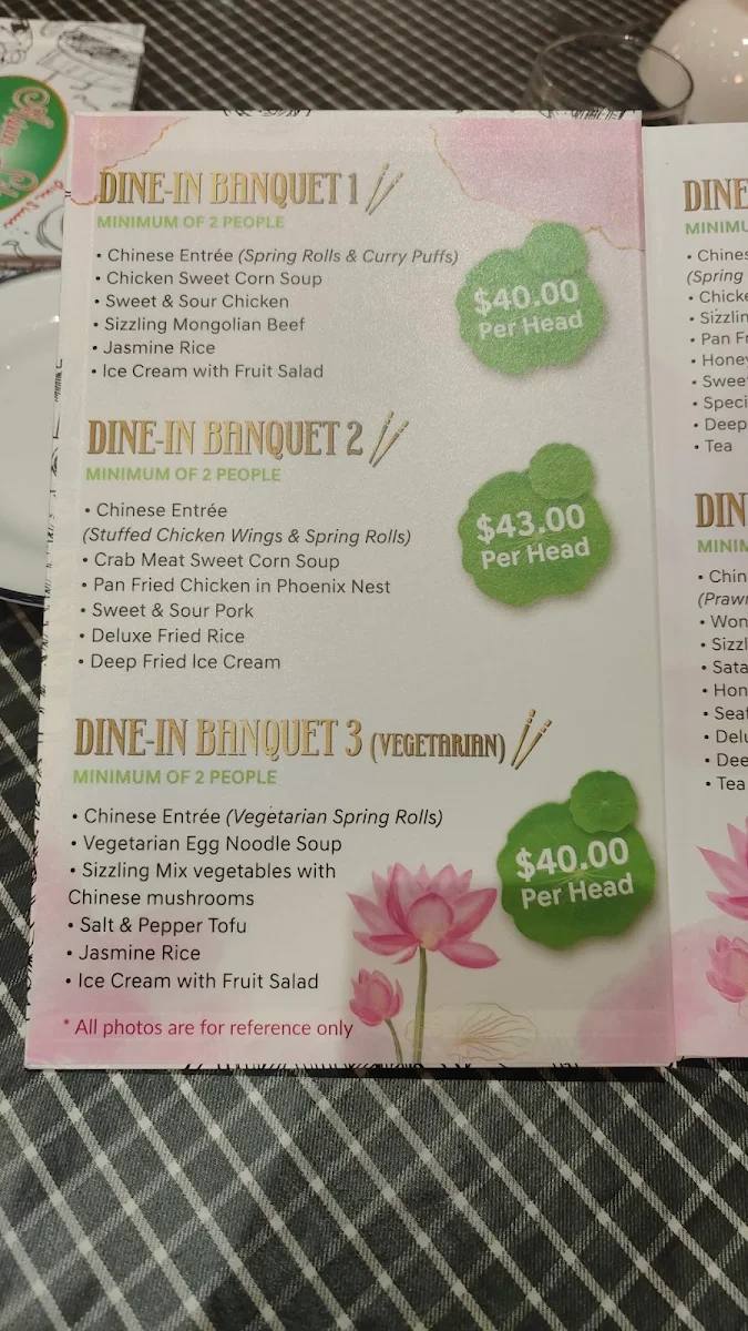 Menu, Asian Lily Chinese Restaurant