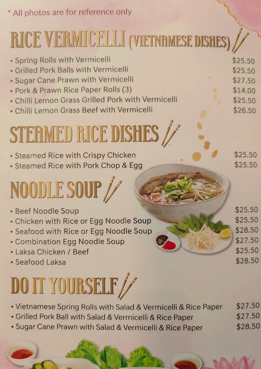 Menu, Asian Lily Chinese Restaurant