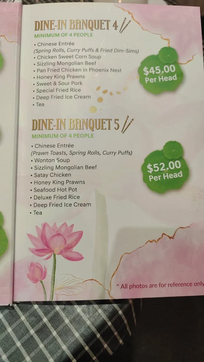 Menu, Asian Lily Chinese Restaurant
