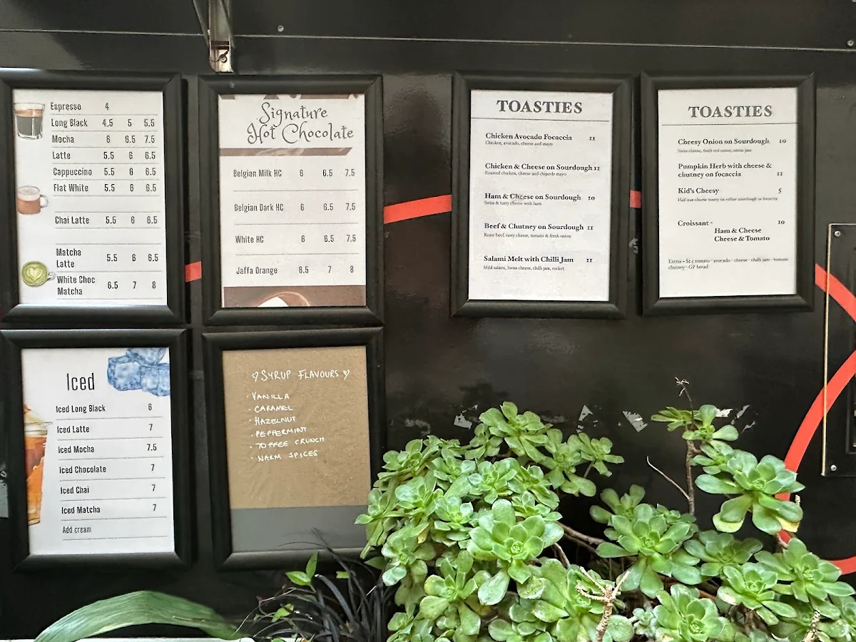 Menu, The Salty Sparrow Cafe