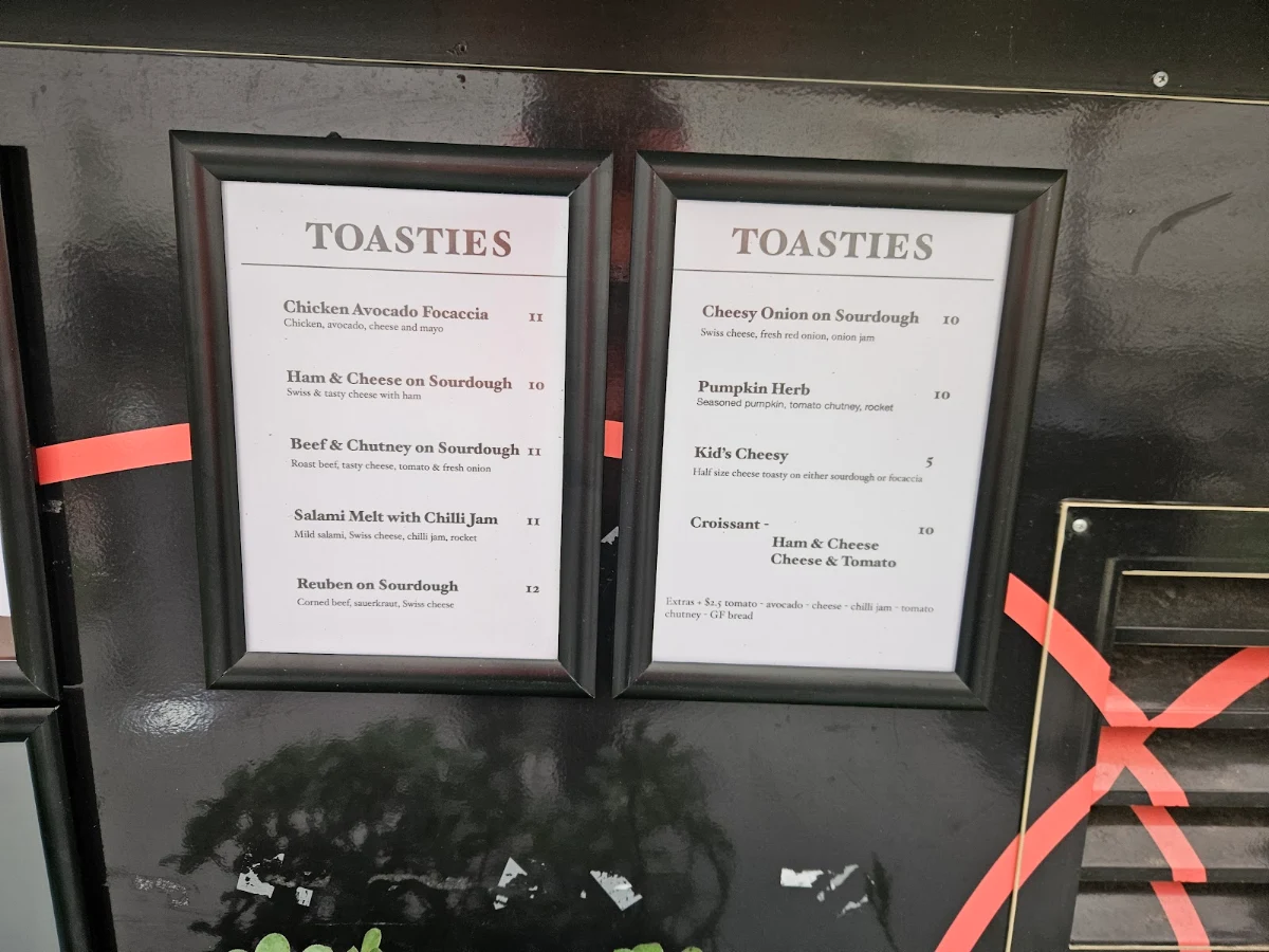 Menu, The Salty Sparrow Cafe