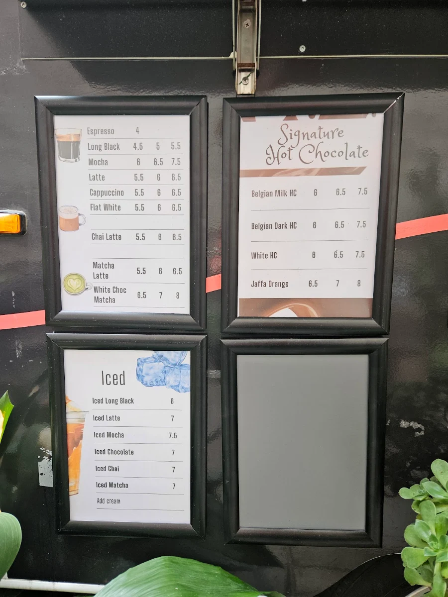 Menu, The Salty Sparrow Cafe