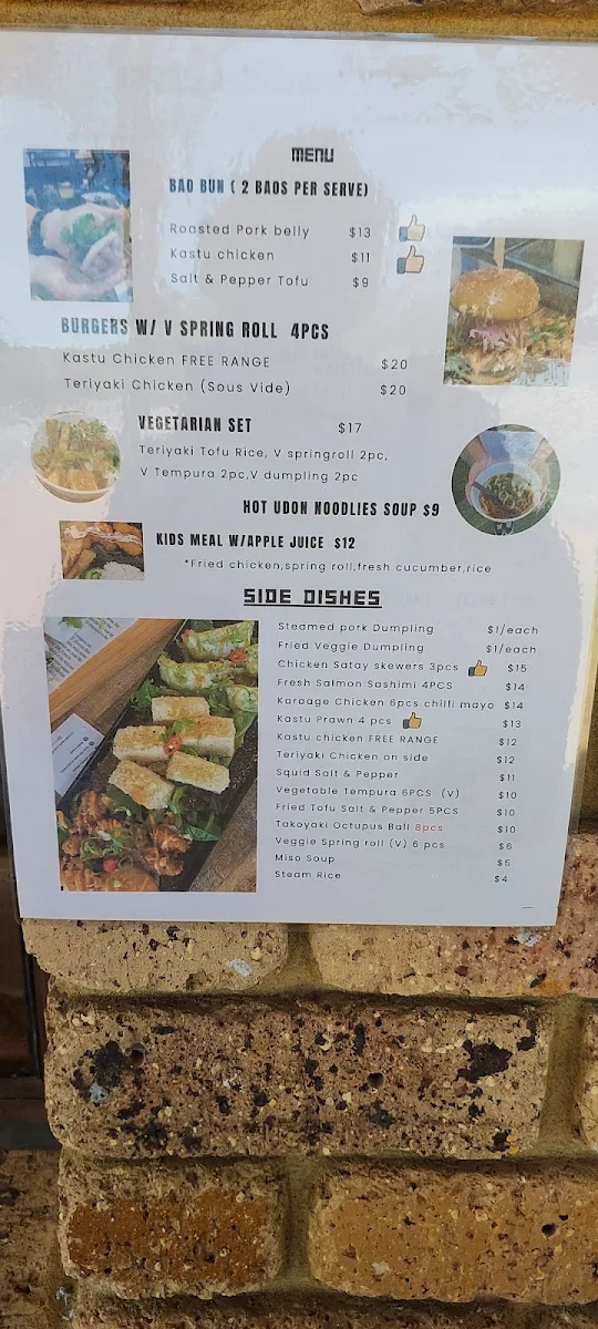 Menu, Messy Munchies Japan Applecross