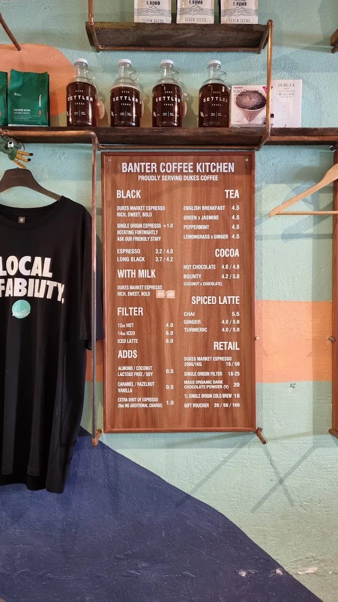 Menu, Banter Coffee Kitchen