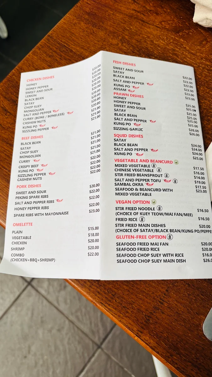Menu, Coolby Asian Wok