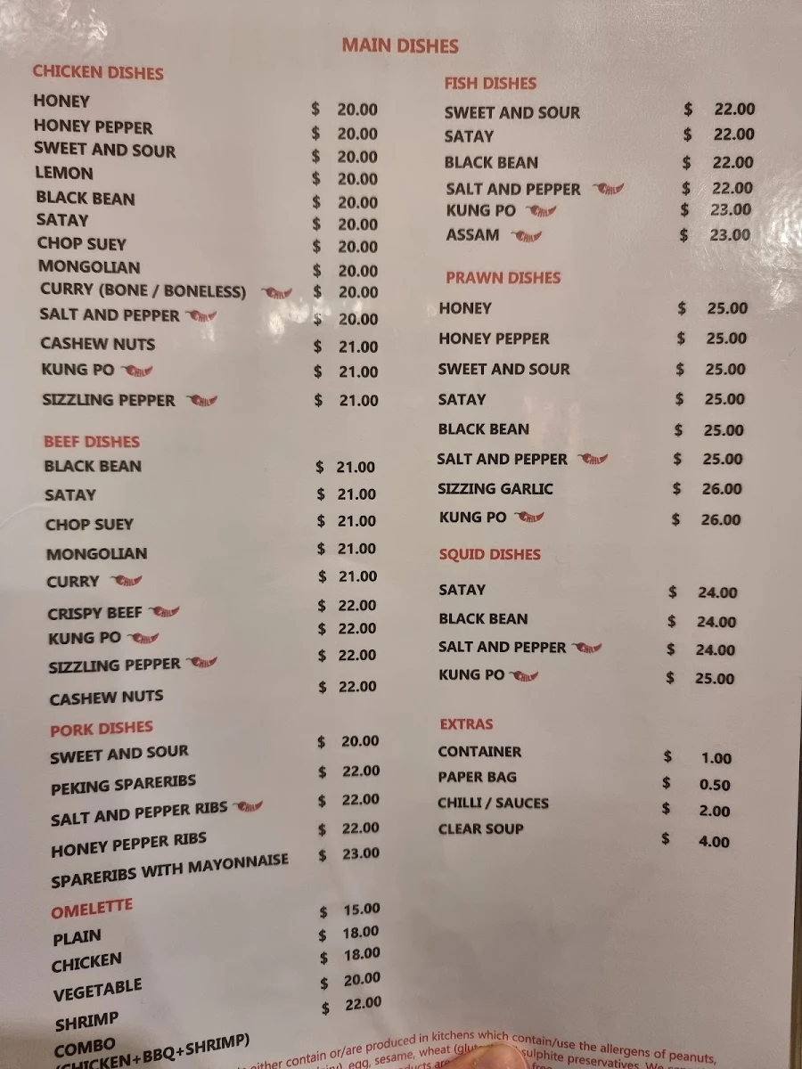 Menu, Coolby Asian Wok