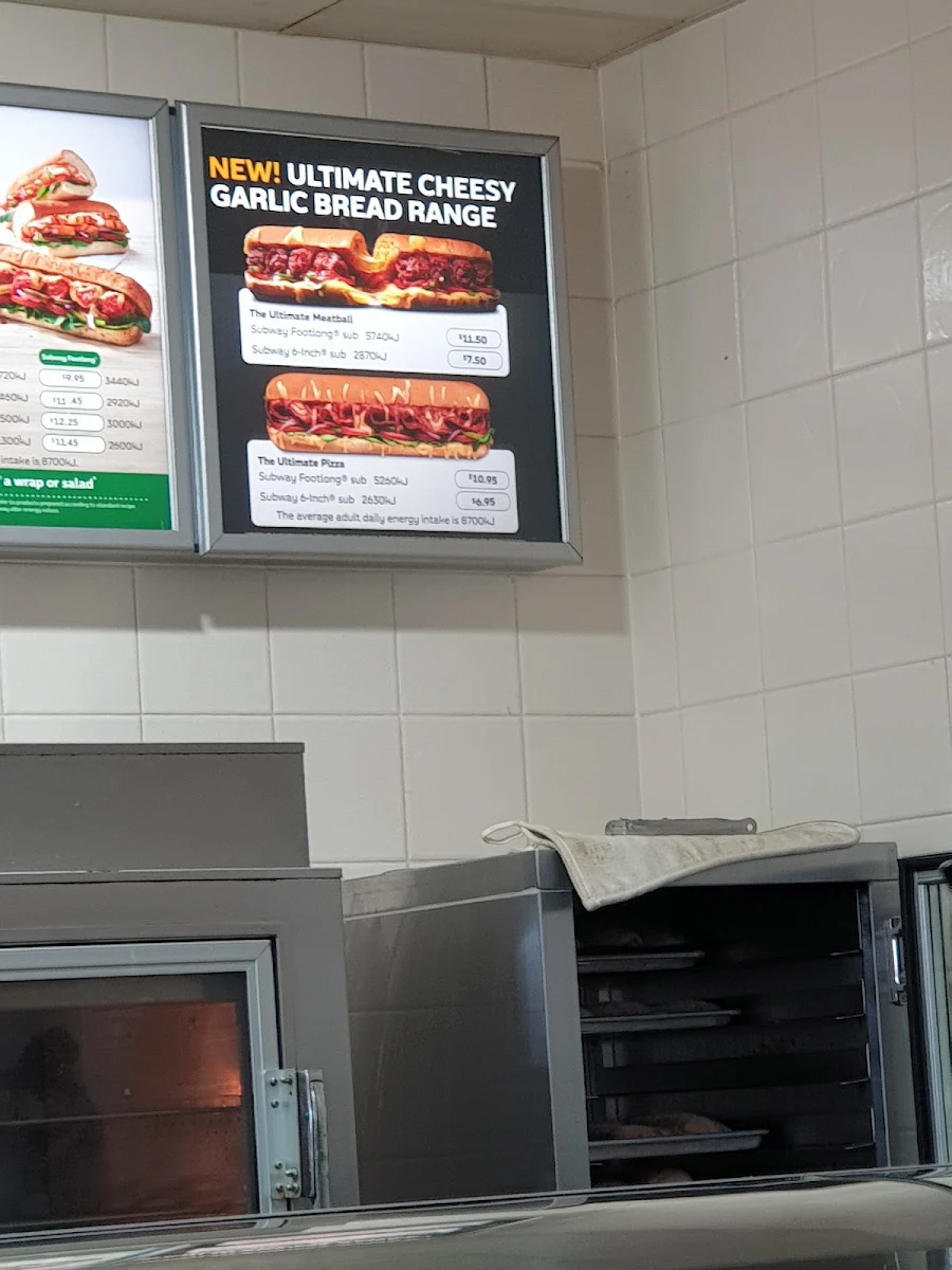 Menu, Subway Booval