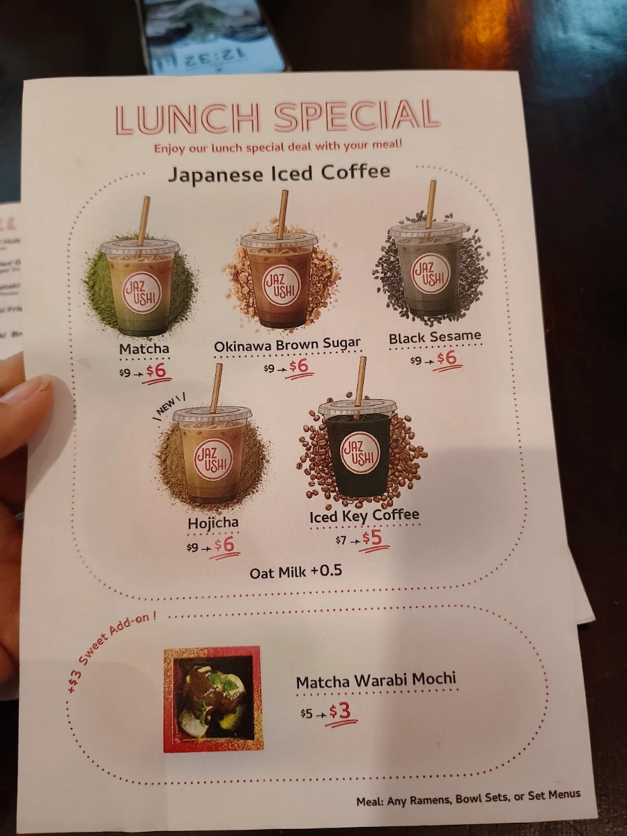 Menu, Jazushi