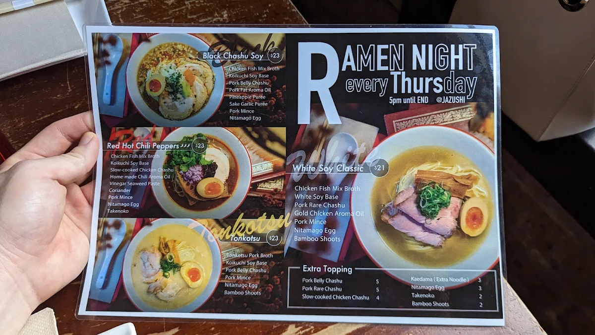 Menu, Jazushi