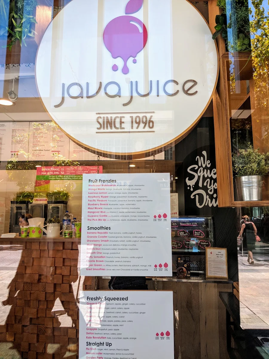 Menu, Java Juice