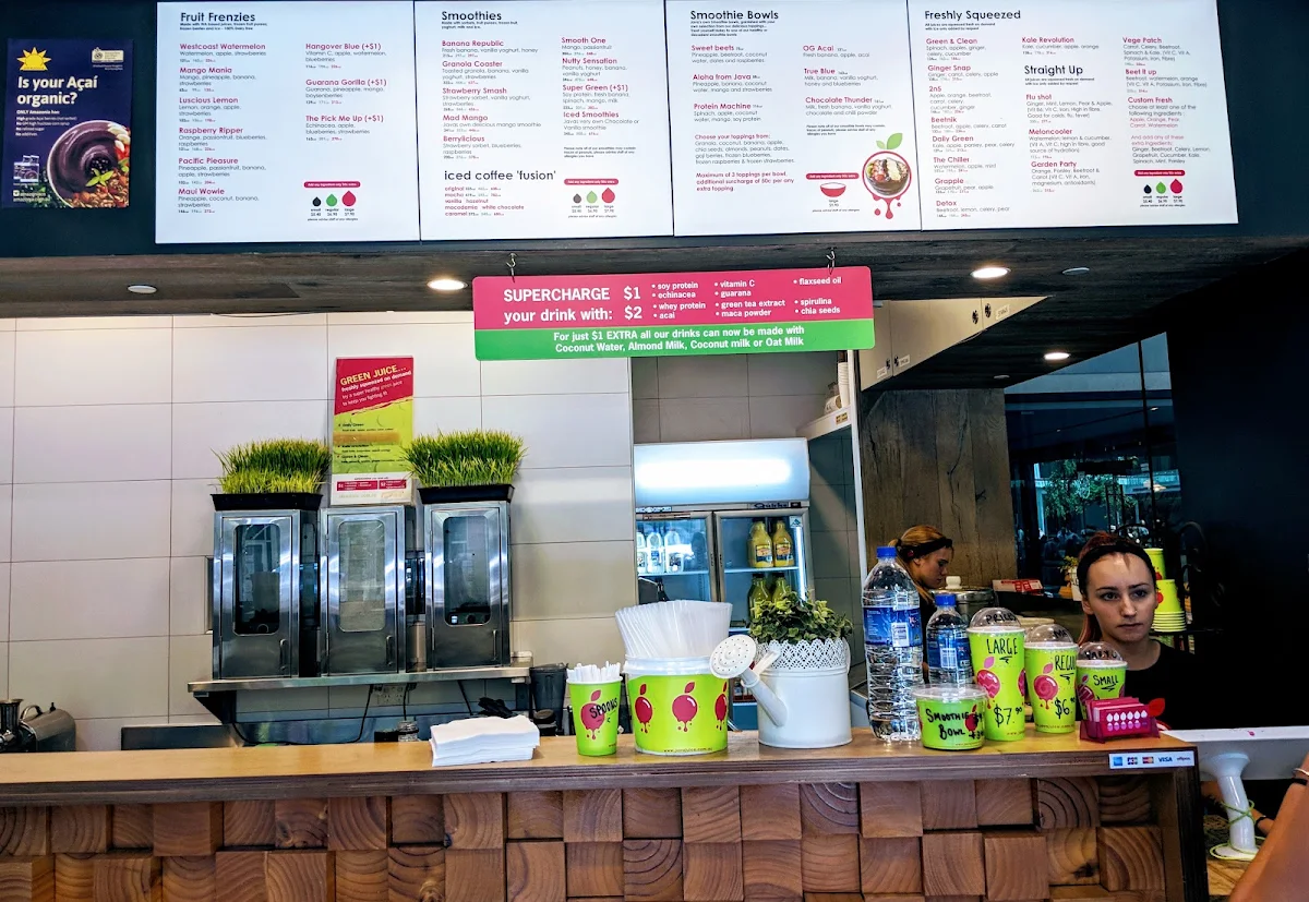 Menu, Java Juice