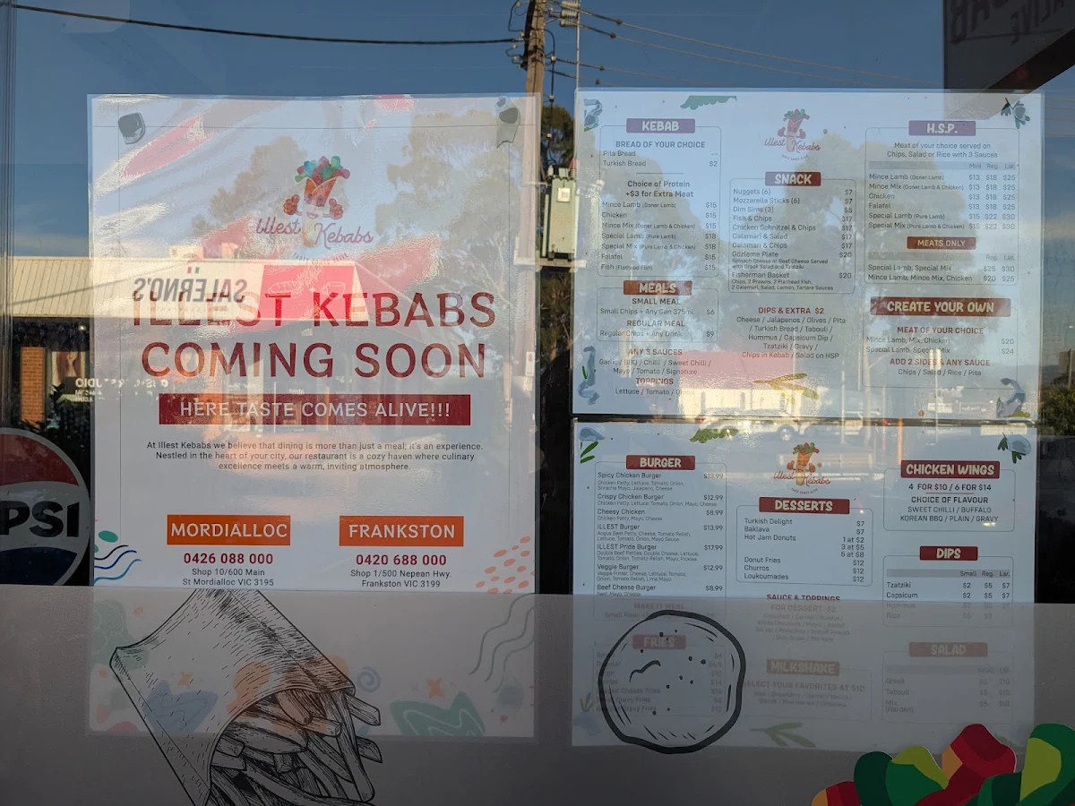 Menu, ILLEST KEBABS