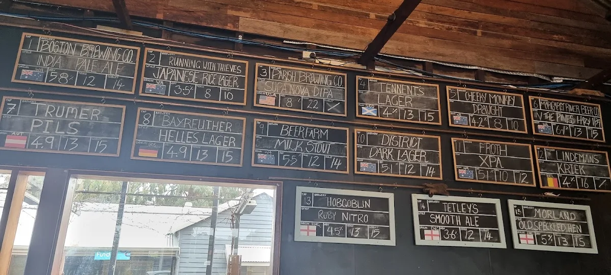 Menu, The Servo Taphouse