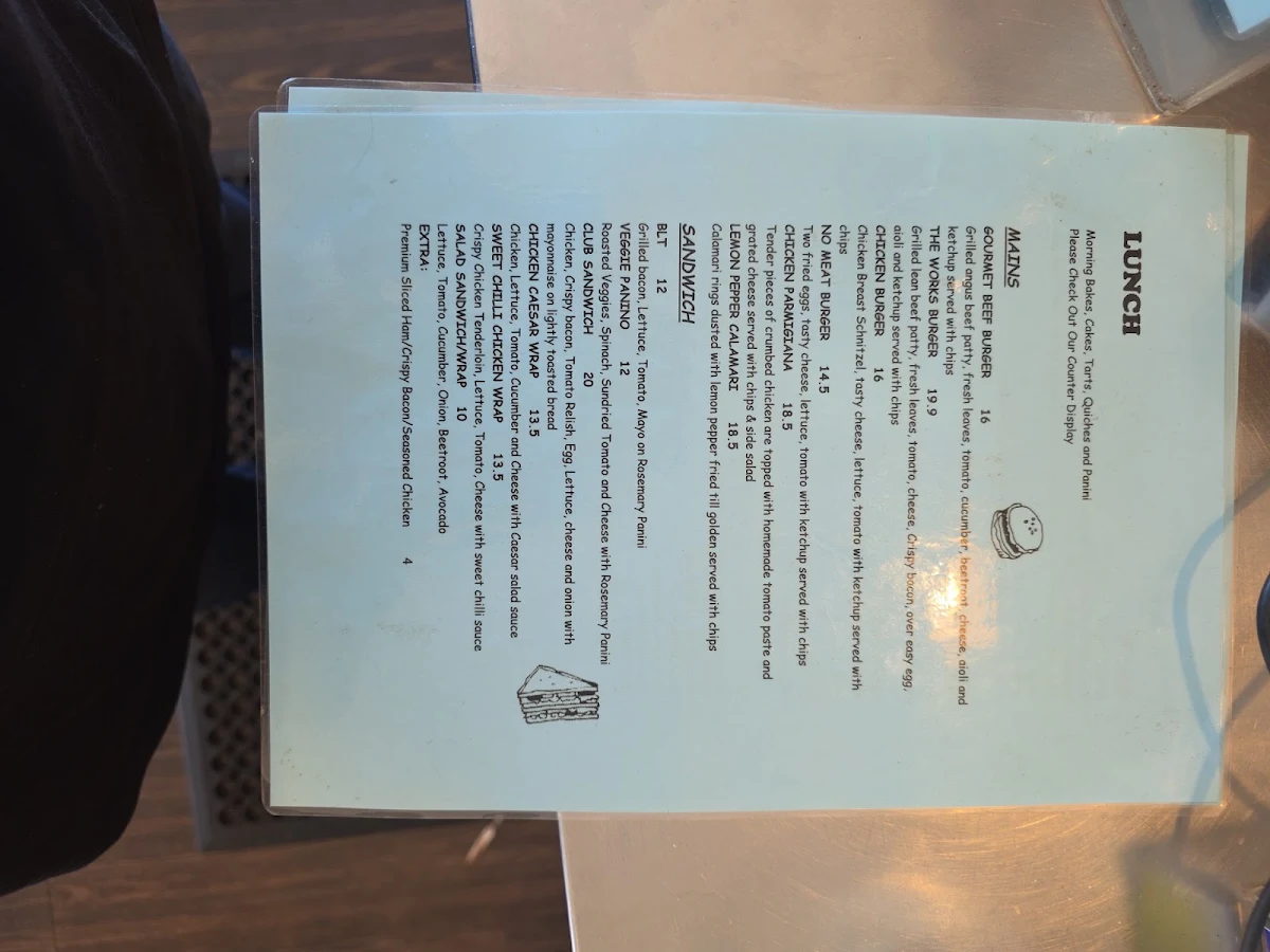 Menu, Caffissimo Wangara