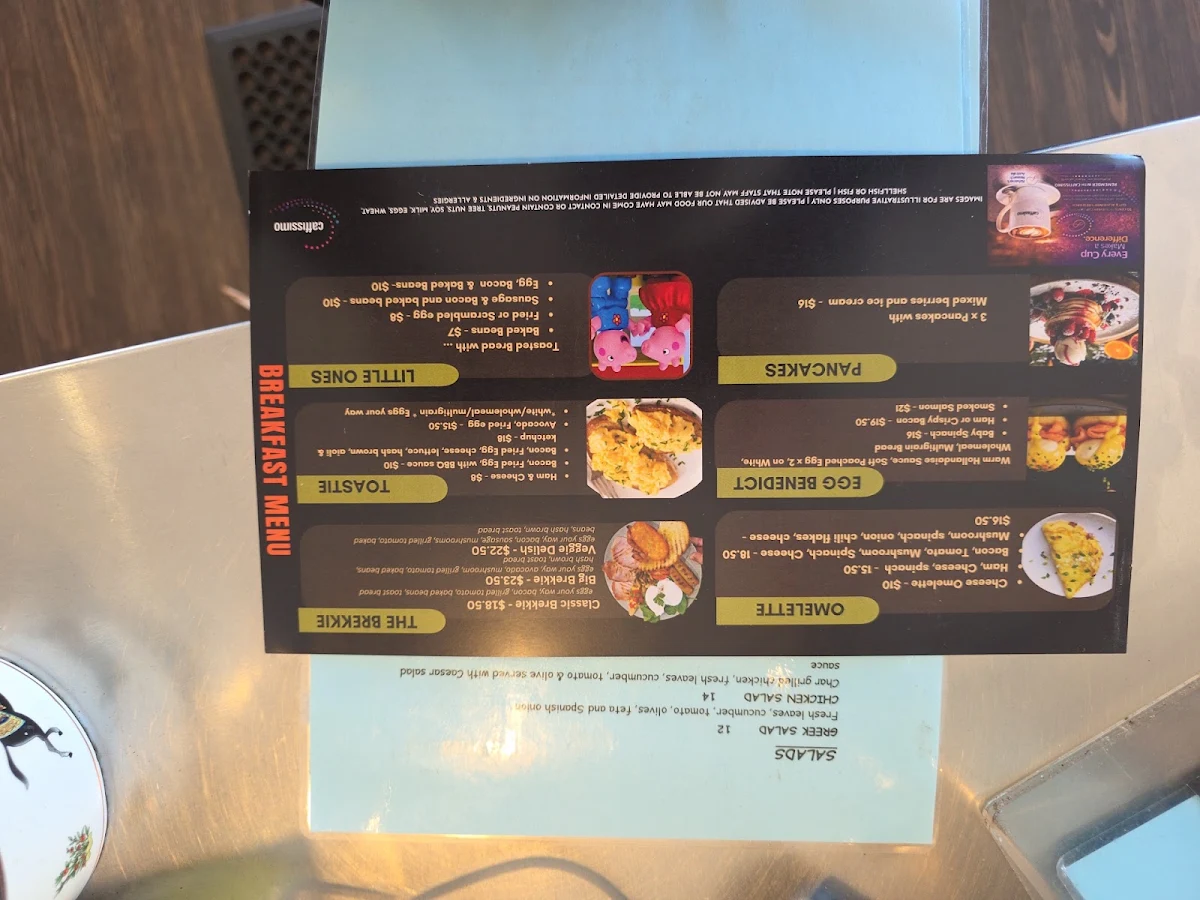 Menu, Caffissimo Wangara