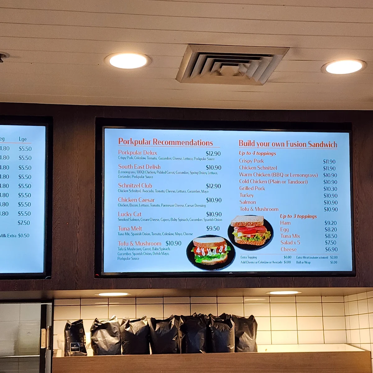 Menu, Porkpular