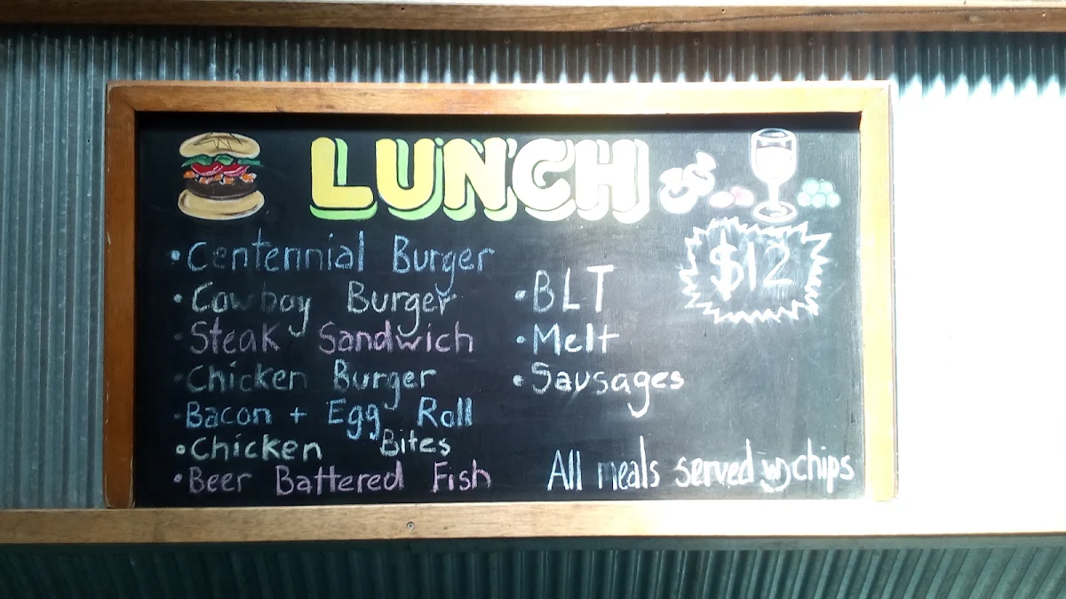 Menu, Centennial Hotel