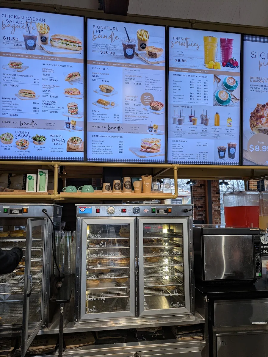 Menu, Village Bakehouse Bathurst