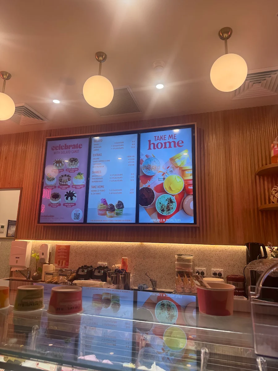 Menu, Gelatissimo Norwest