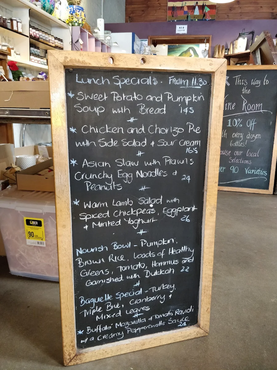 Menu, Mansfield Regional Produce Store