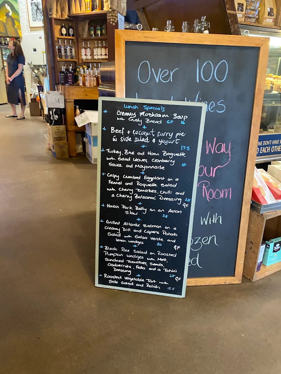 Menu, Mansfield Regional Produce Store