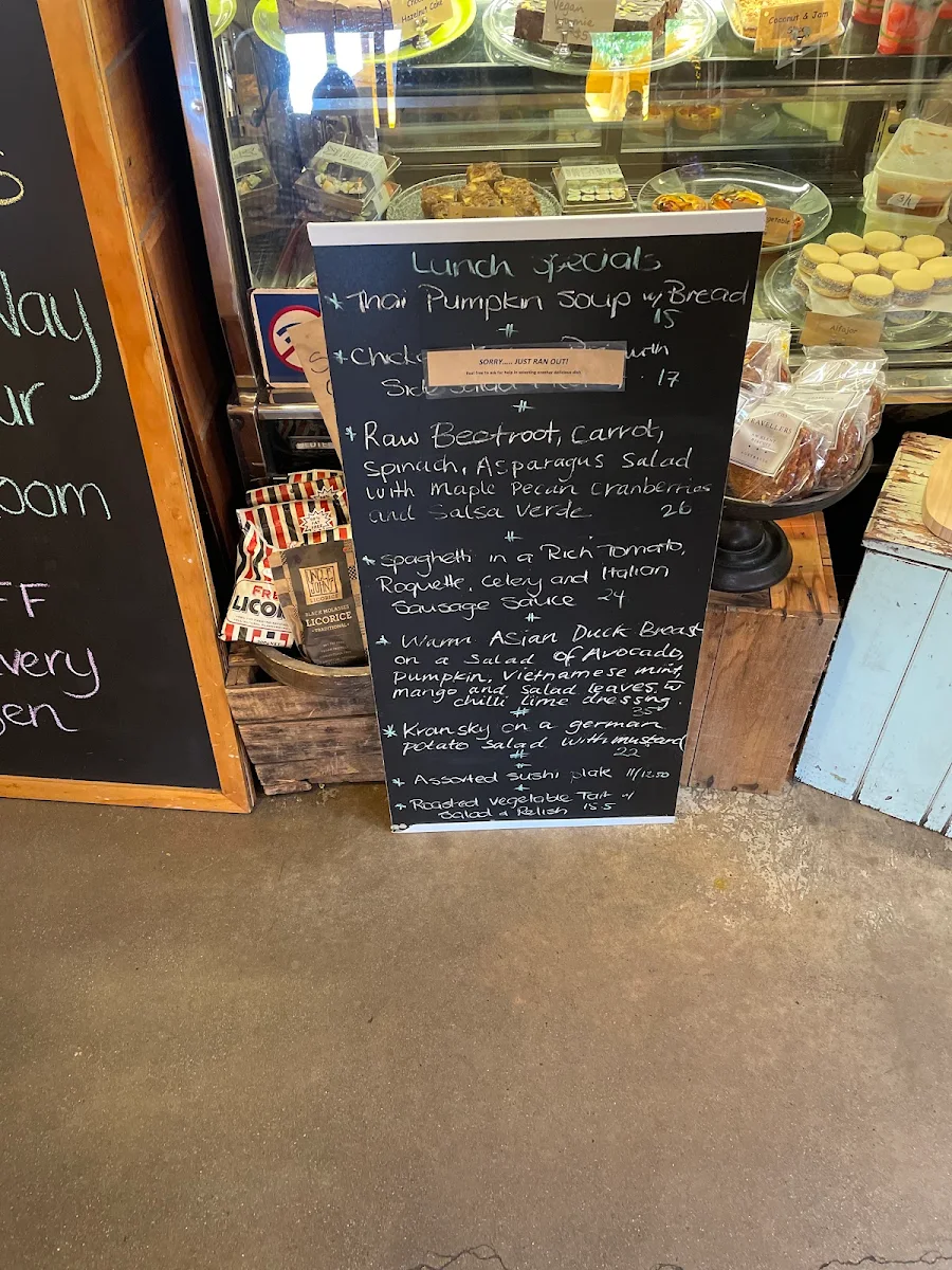 Menu, Mansfield Regional Produce Store