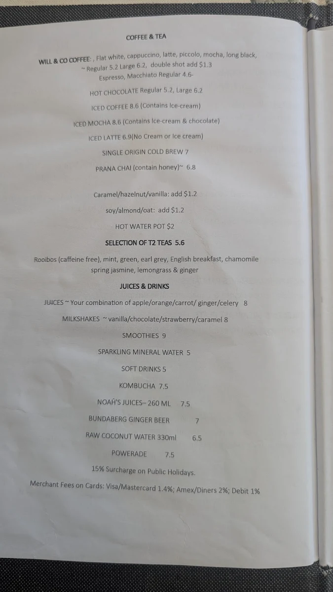 Menu, Pasture of Balmoral