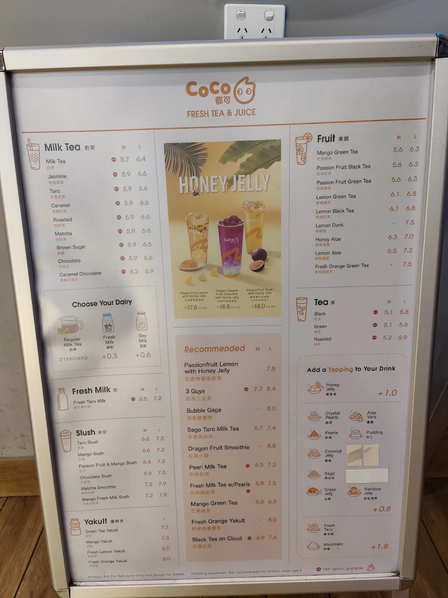 Menu, CoCo