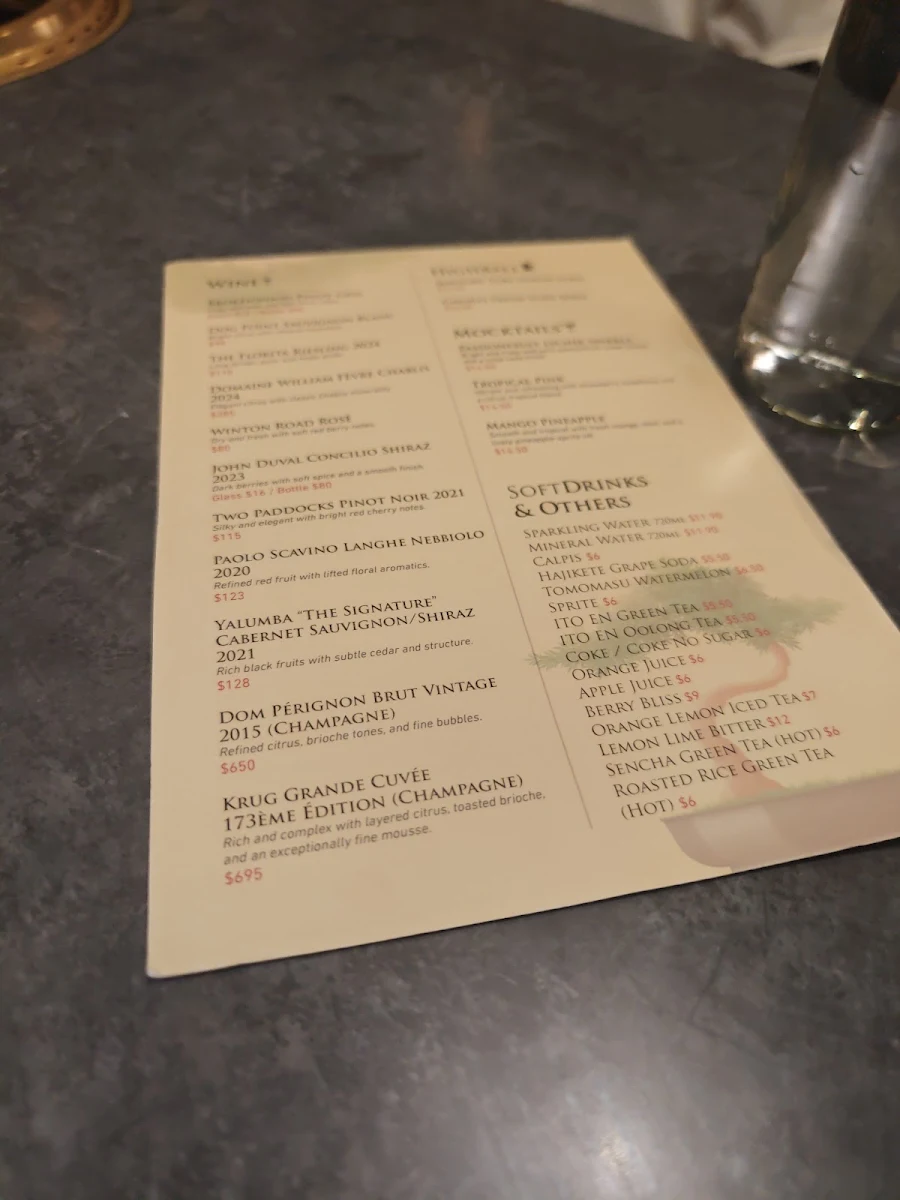 Menu, Tajima Yakiniku