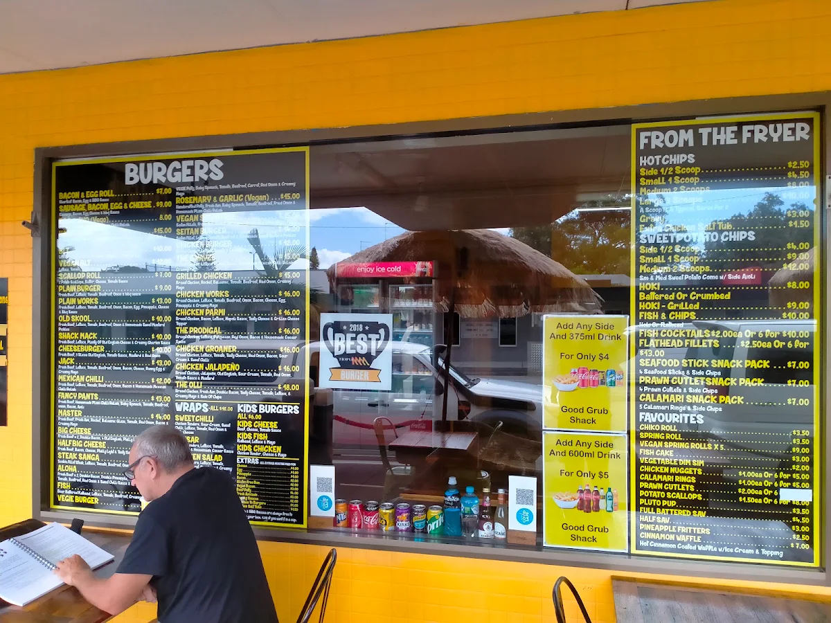 Menu, The Shack 2428