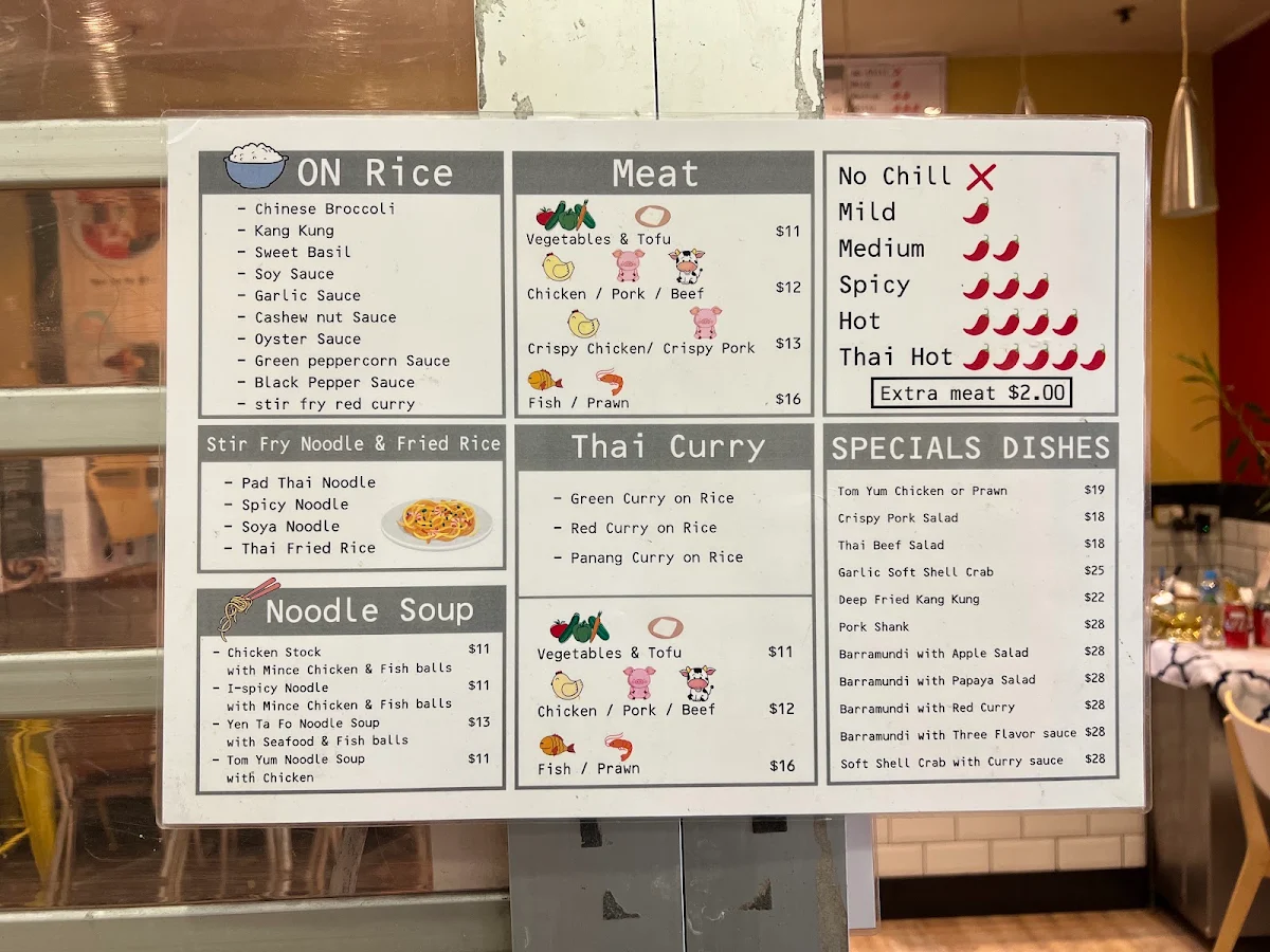 Menu, I Spicy Hawthorn