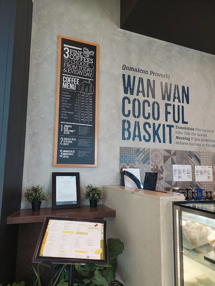 Menu, Jamaica Blue Stockland Riverton