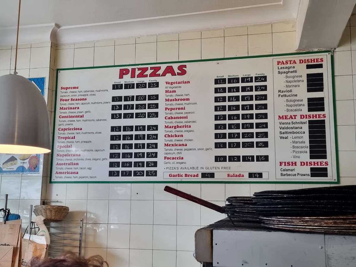 Menu, Il Cugino Pizzeria Leichhardt