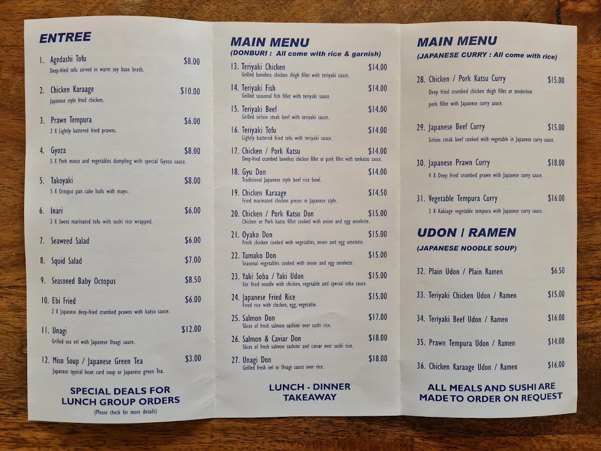 Menu, Iron Chef Dine-in & Takeaway (21st Anniversary)