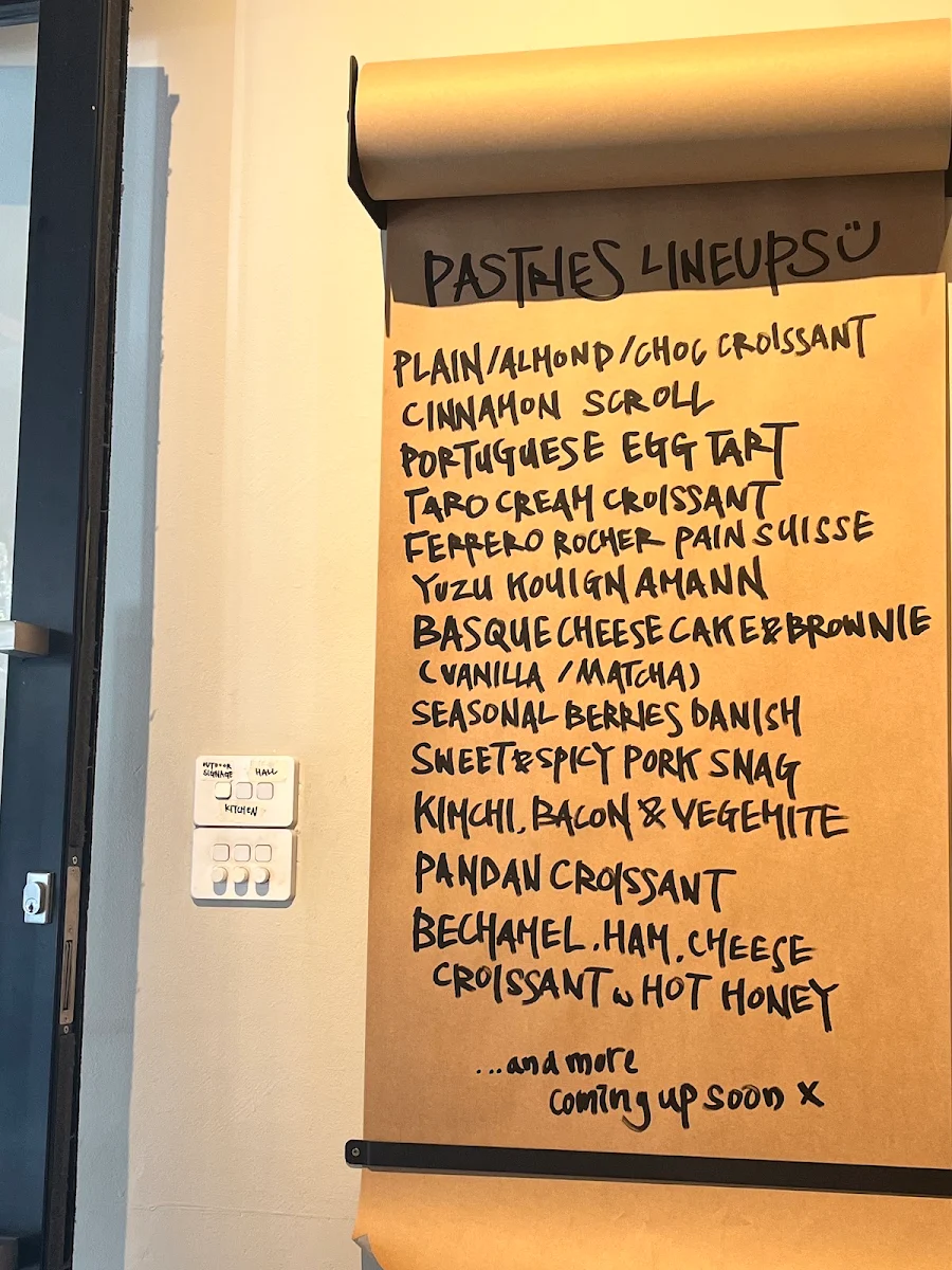 Menu, Tenacious Bakehouse