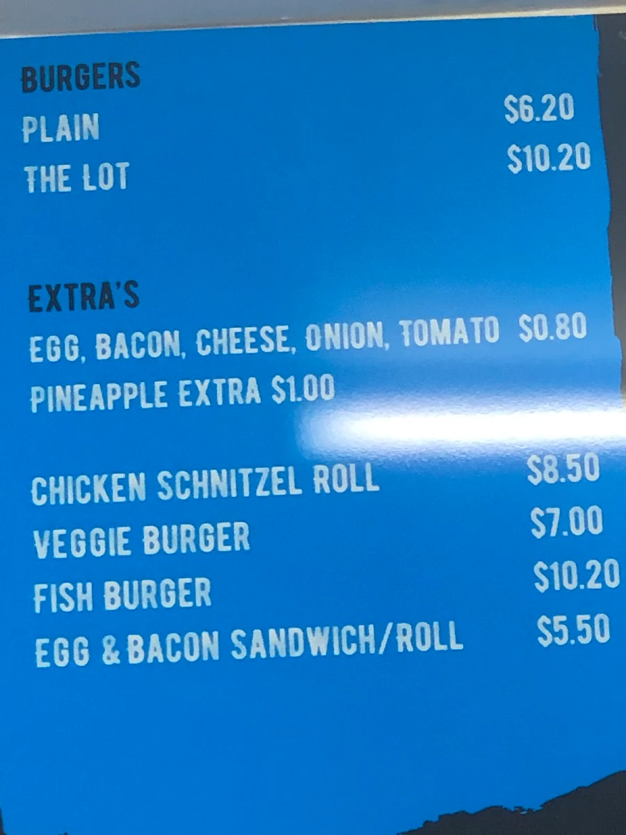Menu, West Street Seafood
