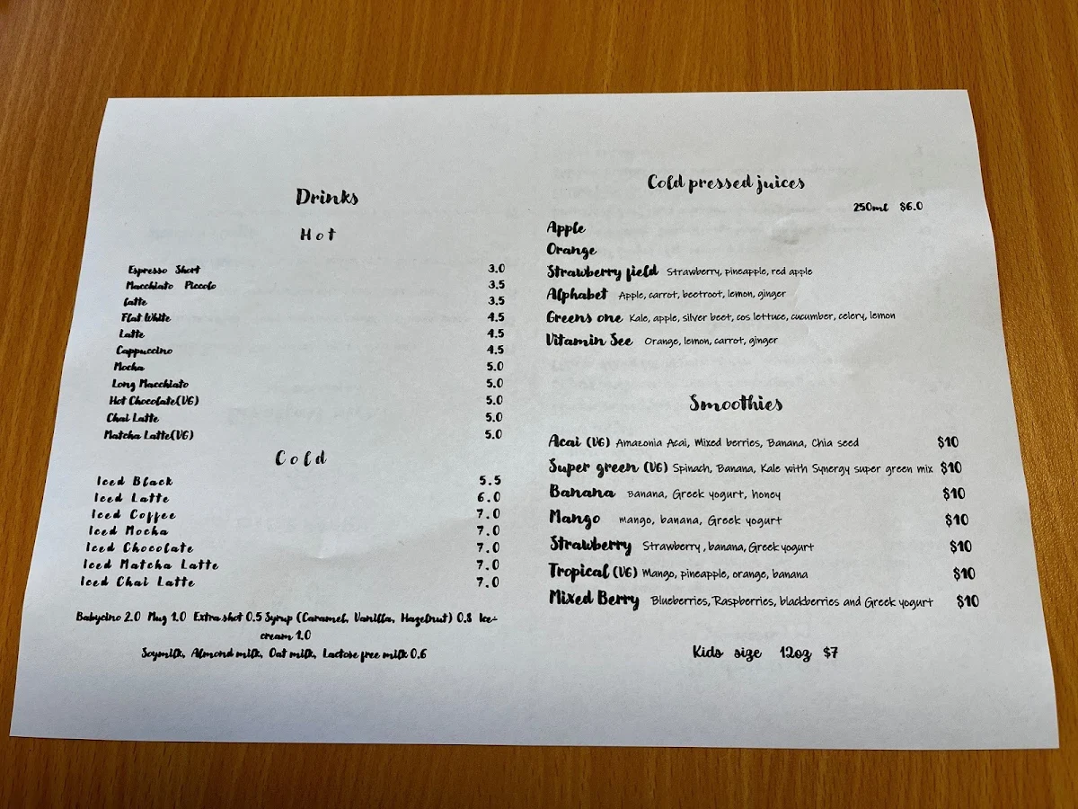 Menu, Wanju Cafe by The Little Parry
