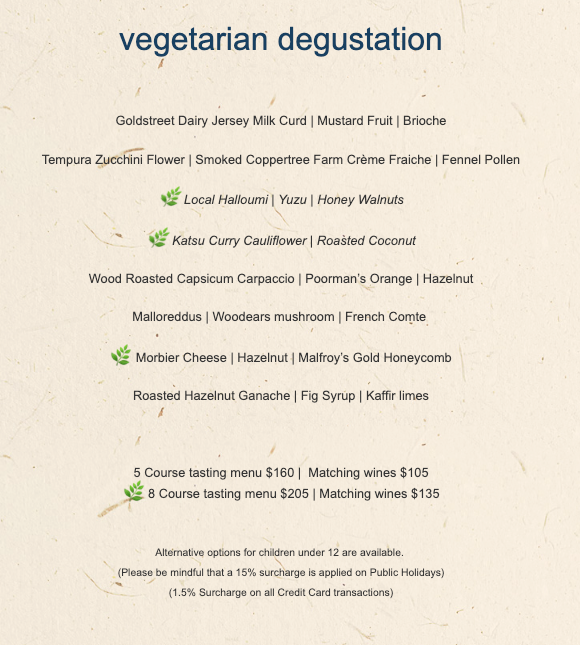 Menu, Cottage Point Inn - Restaurant