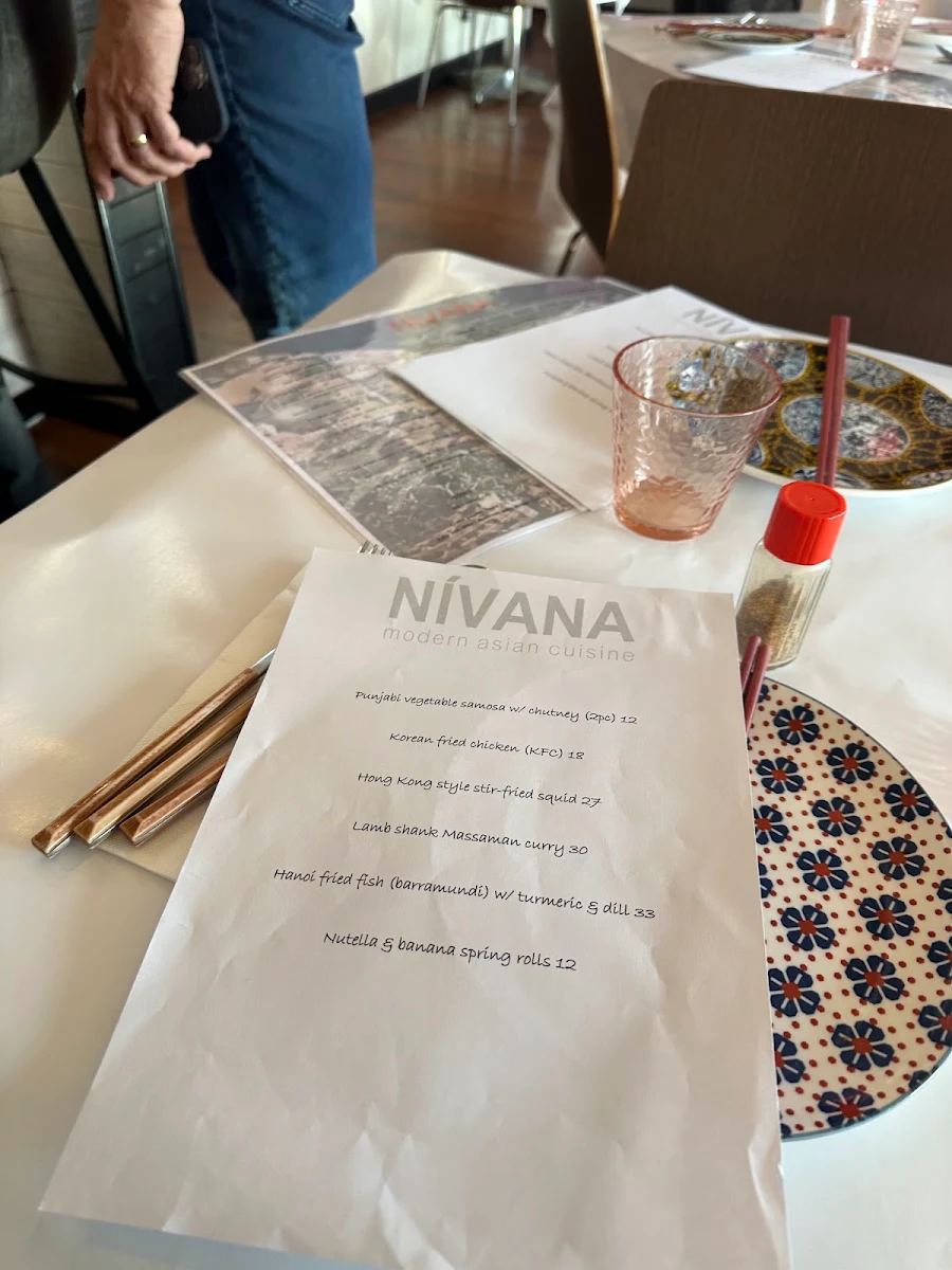 Menu, Nivana