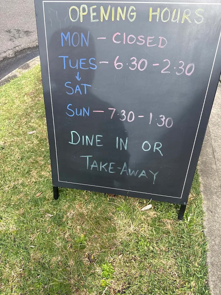 Menu, Blue Zephyr Cafe