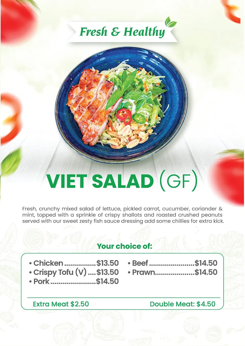 Menu, District 1 Saigon Cafe